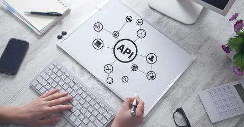 API-Application Programming Interface. Business 스톡 사진