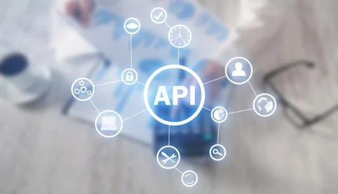 API-Application Programming Interface. Business 스톡 사진