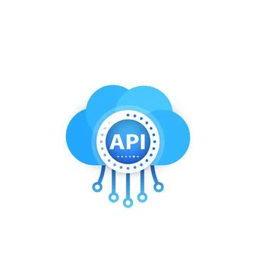 API, application programming interface, cloud software vector illustration Stock Illustration