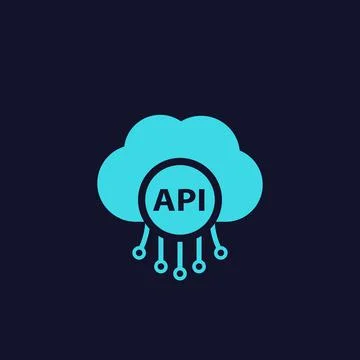 API, application programming interface, cloud software vector icon Stock Illustration