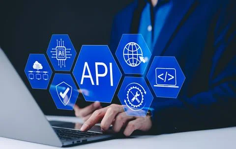 API Application Programming Interface Concept. Stockfoto's