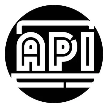 Api application programming interface development concept icon Ilustración de archivo