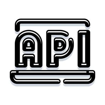 Api application programming interface development technology icon Ilustración de archivo