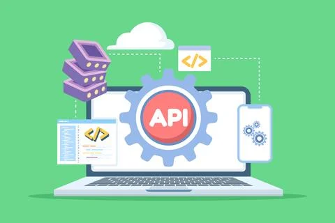 API, Application Programming Interface illustration concept Stockillustratie