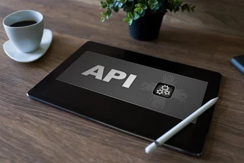 API application programming interface. Internet and technology concept. Stock-Fotos