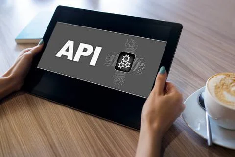 API application programming interface. Internet and technology concept. 스톡 사진