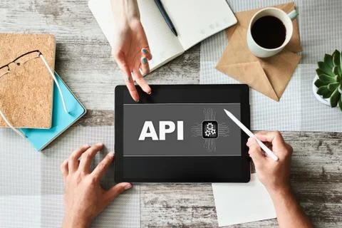 API application programming interface. Internet and technology concept. Stock Photos