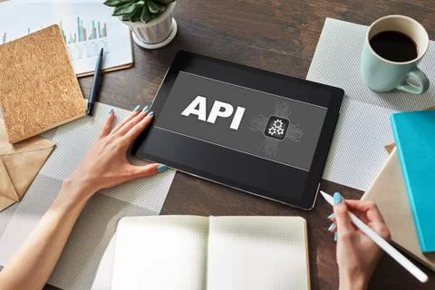 API application programming interface. Internet and technology concept. Stock-Fotos