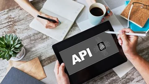 API application programming interface. Internet and technology concept. Stock Photos