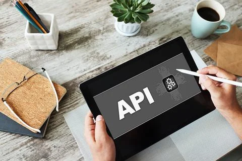 API application programming interface. Internet and technology concept. Stock Photos