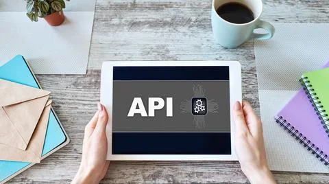 API application programming interface. Internet and technology concept. Foto stock