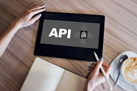 API application programming interface. Internet and technology concept Foto stock