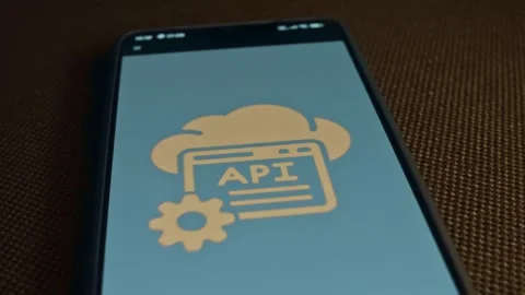 API application programming interface, presentation Stock Footage 309558972