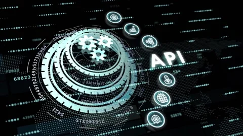 API - Application Programming Interface. Software development tool. Business, Vídeo Stock 150645681