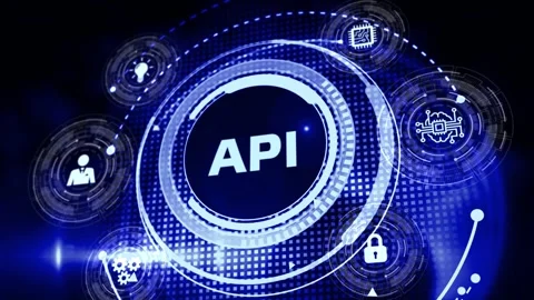 API - Application Programming Interface. Software development tool. Business, Vídeo Stock 155296032