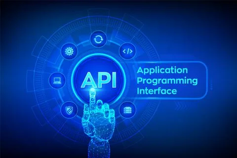 API. Application Programming Interface, software development tool, informatio 스톡 일러스트