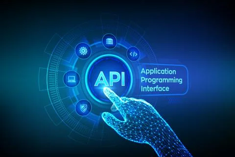 API. Application Programming Interface, software development tool, informatio 스톡 일러스트