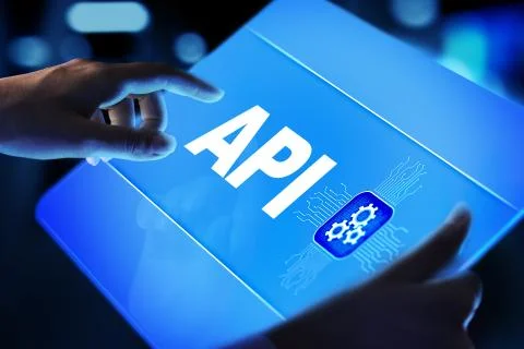 API - Application Programming Interface, software development tool, information Foto stock