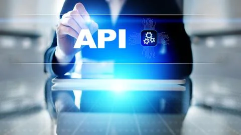 API - Application Programming Interface, software development tool, information Foto stock