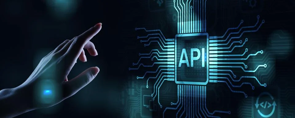 API - Application Programming Interface, software development tool, information Stock Photos