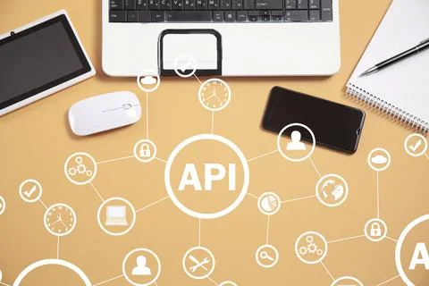 API. Application Programming Interface. Software Development. Technology Foto stock