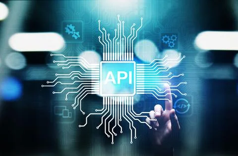API - Application Programming Interface, software development tool, information Stock Photos