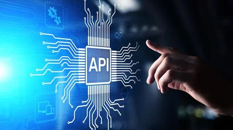 API - Application Programming Interface, software development tool, information Foto stock