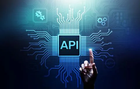 API - Application Programming Interface, software development tool, information Foto stock