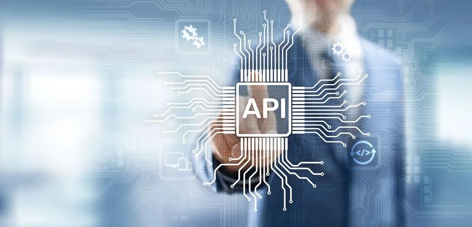 API - Application Programming Interface, software development tool, information Foto stock