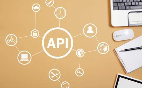 API. Application Programming Interface. Software Development. Technology Foto stock