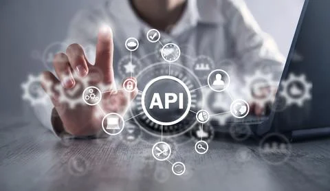 API. Application Programming Interface. Software Development. Technology Foto stock