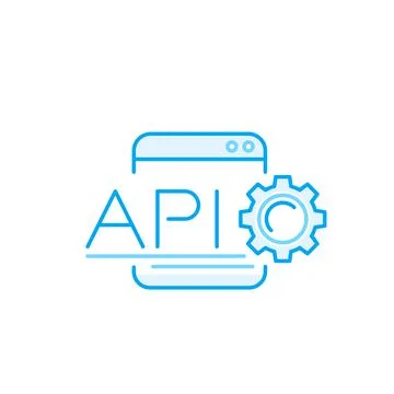 API, application programming interface vector icon Stock Illustration