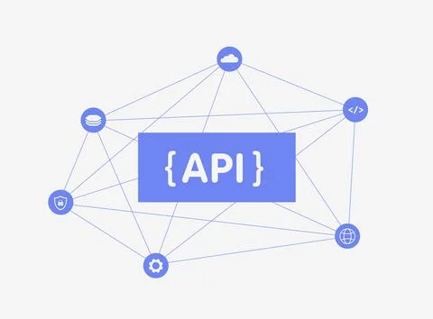 API - Application Programming Interface vector illustration. Api Gateway Stock Illustration