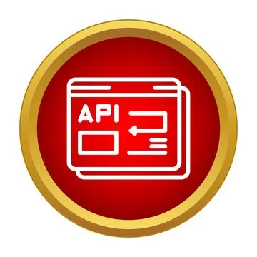 Api application programming interface web development icon 스톡 일러스트