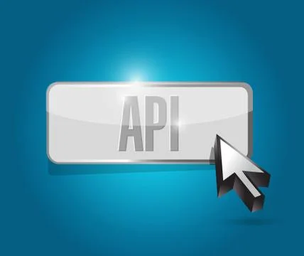 Api button sign concept illustration 스톡 일러스트