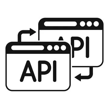 Api change secure icon simple vector. Gear hosting Stockillustratie
