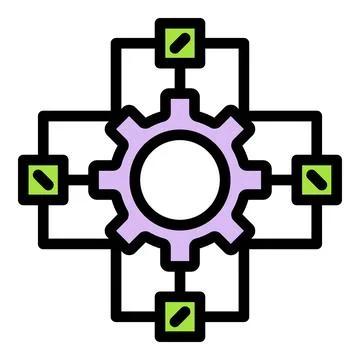 Api change wheel icon vector flat Stock Illustration