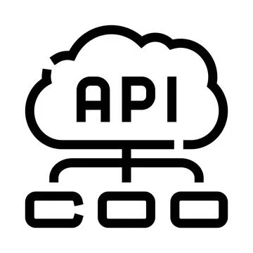 Api cloud computing network interface software integration concept Illustration