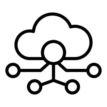 Api cloud network icon, outline style 스톡 일러스트