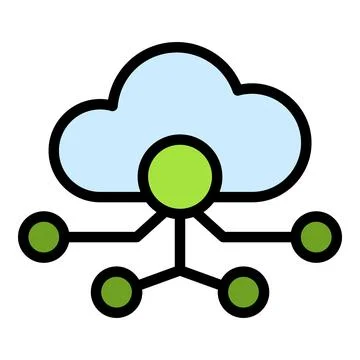 Api cloud network icon vector flat Illustration