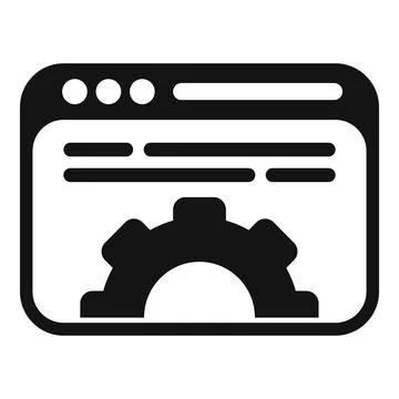 Api code icon simple vector. Develop program php Stock Illustration