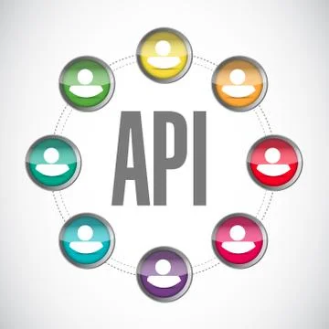 Api community sign concept illustration Stock Illustration