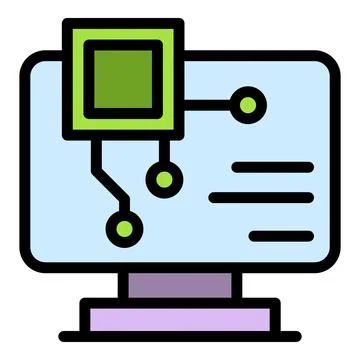 Api computer icon vector flat Stock Illustration