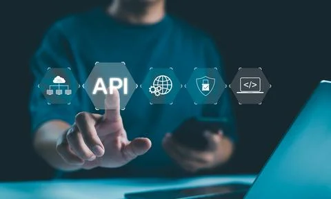 API Concept. Application Programming Interface, Stockfoto's