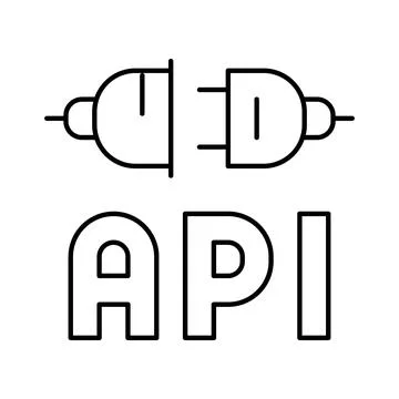 Api concept with plug and socket connection Stock Illustration