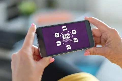 Api concept on a smartphone Stock Photos