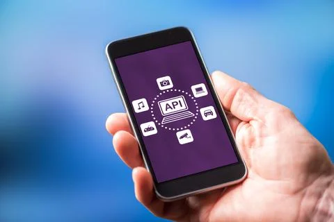 Api concept on a smartphone Stock Photos