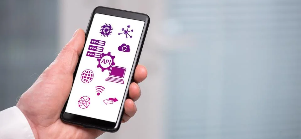 Api concept on a smartphone Stock Photos