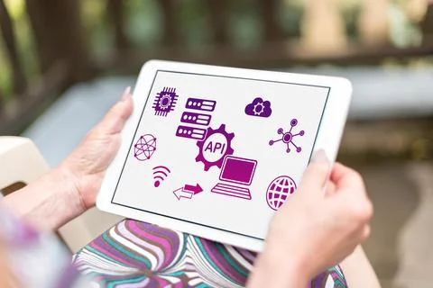 Api concept on a tablet Stock Photos