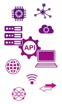 Api concept on white background Illustrazione stock